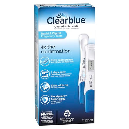 Clearblue Rapid Detection Pregnancy Test, Home Pregnancy Kit, 2 Count