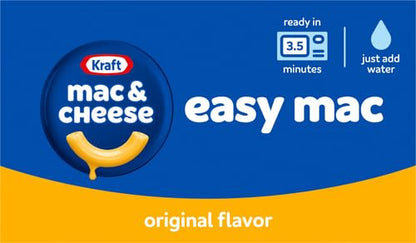 Kraft Easy Mac Original Macaroni & Cheese Microwavable Dinner (6 ct Packets)