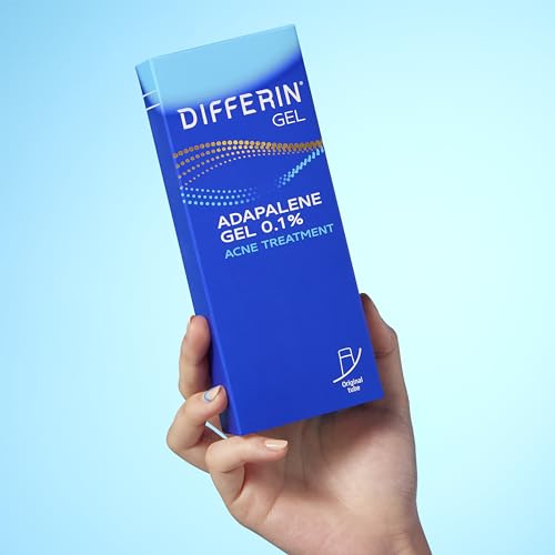 Differin Acne Treatment Gel, Retinoid Treatment for Face with 0.1% Adapalene, Gentle Skin Care for Acne Prone Sensitive Skin, 15g Tube (Packaging May Vary)