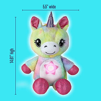 Ontel Star Belly Dream Lites, Stuffed Animal Night Light, Magical Pink and Purple Unicorn - Projects Glowing Stars & Shapes in 6 Gentle Colors, As Seen on TV