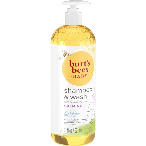 Burt's Bees Baby Shampoo and Wash, Original, Tear Free, Pediatrician Tested, 98.7% Natural Origin, 21 Fluid Ounces