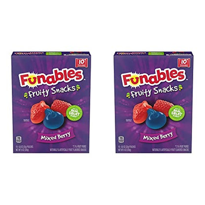 Funables Fruity Snacks, Mixed Berry, Flavored Snacks, Back to School Snack for Lunch, 32 oz 40 ct