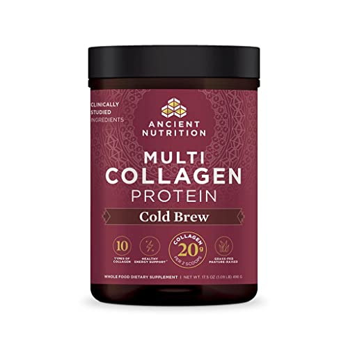 Ancient Nutrition Hydrolyzed Collagen Peptides Powder with Probiotics, Chocolate Multi Collagen Protein for Women and Men with Vitamin C, 24 Servings, Supports Skin and Nails, Gut Health, 10oz