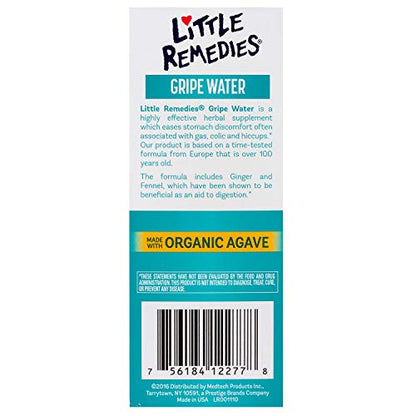 Little Remedies Gripe Water-No Alcohol, Sodium Bicarbonate, Artificial Color & Gluten Free-Safe for Newborns, 4 Fl. Oz (Pack of 1)