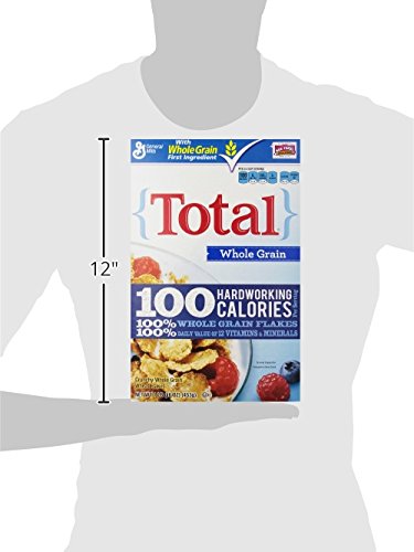 Total Breakfast Cereal, 100% Daily Value of 11 Vitamins & Minerals, Whole Grain Cereal, 16 oz