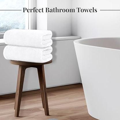 Tens Towels Large Bath Towels, 100% Cotton, 30 x 60 Inches Extra Large Bath Towels, Lighter Weight, Quicker to Dry, Super Absorbent, Perfect Bathroom Towels (Pack of 4)