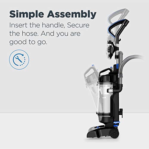 Eureka Lightweight Powerful Upright Vacuum Cleaner for Carpet and Hard Floor, PowerSpeed, New Model,Blue,black/New Model