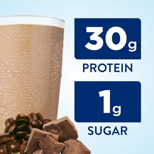 Ensure Max Protein Nutrition Shake with 30g of Protein, 1g of Sugar, High Protein Shake, Milk Chocolate, 11 Fl Oz (Pack of 12), Liquid, Halal