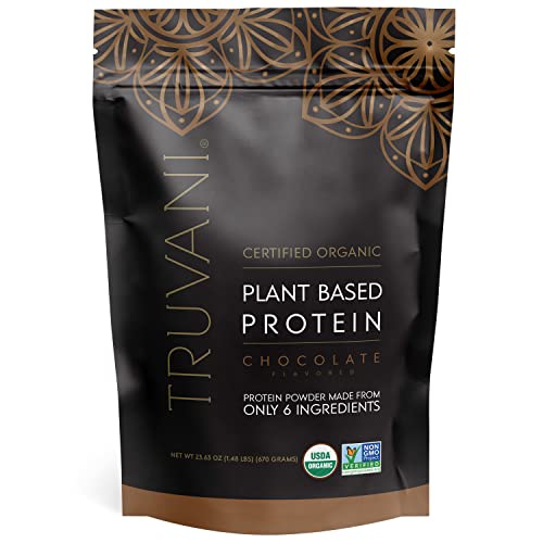 Truvani Vegan Pea Protein Powder | Banana Cinnamon | 20g Organic Plant Based Protein | 1 Serving | Keto | Gluten & Dairy Free | Low Carb | No Added Sugar