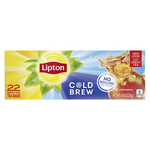 Lipton Unsweetened Iced Tea Bags, Family Size Tea Bags, 144 Total Tea Bags (24ct - Pack of 6)