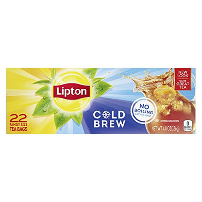 Lipton Unsweetened Iced Tea Bags, Family Size Tea Bags, 144 Total Tea Bags (24ct - Pack of 6)