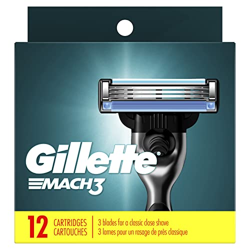 Gillette Mach3 Razor Refills for Men, 8 Razor Blade Refills