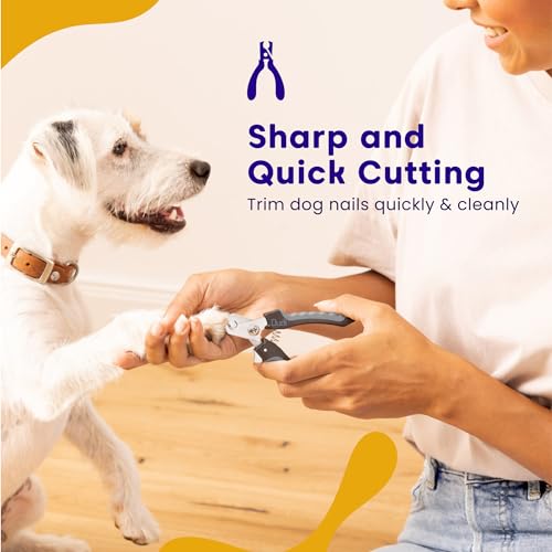 Dudi Pet Dog Nail Clipper - Clippers for Nails with Safety Guard - Claw Trimmers for Cat Dogs and Puppy - for Small Medium and Large Breeds - Extra Small - Blue/Black