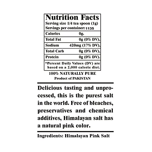 Himalayan Chef Pink Himalayan Salt, Fine Grain - 1 lbs (1 Pound Bag)