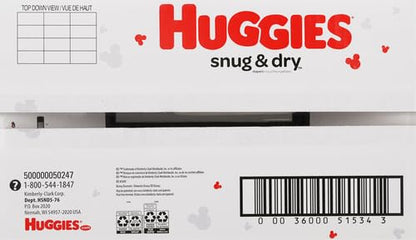 Huggies Size 2 Diapers, Snug & Dry Baby Diapers, Size 2 (12-18 lbs), 100 Count, Packaging May Vary