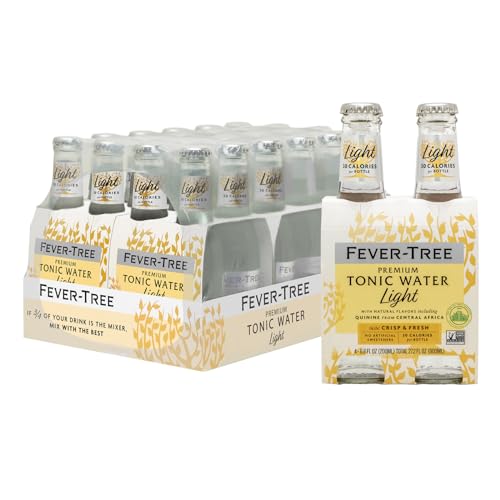 Fever-Tree Light Tonic Water Cans, 5.07 Fl Oz (Pack of 24), Lower in Calories, No Artificial Sweeteners, Flavorings or Preservatives (Packaging may vary)