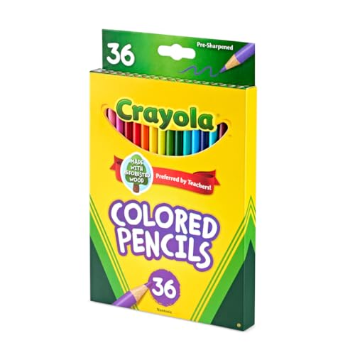 Crayola Colored Pencils (36ct), Kids Pencils Set, Art Supplies, Great for Coloring Books, Classroom Pencils, Nontoxic, 3+