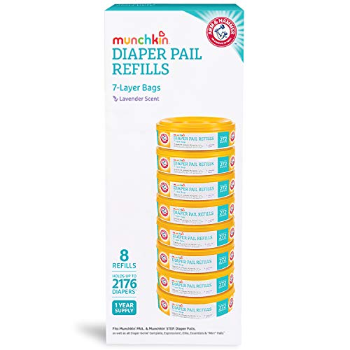 Munchkin® Arm & Hammer Diaper Pail Refill Rings, Holds up to 544 Newborn Diapers, 2 Pack