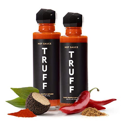 TRUFF Original Black Truffle Hot Sauce, Gourmet Hot Sauce with Ripe Chili Peppers, Black Truffle Oil, Agave Nectar, Unique Flavor Experience in a Bottle, 6 oz.