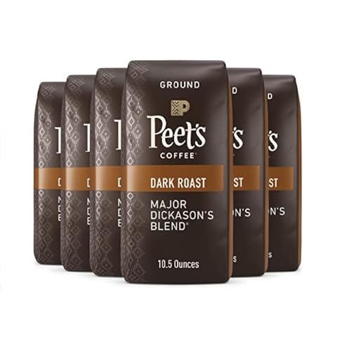 Peet's Coffee Major Dickason's Blend, Dark Roast Ground Coffee, 20 oz