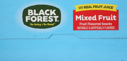 Black Forest, Juicy Burst, Fruit Flavored Snacks, Mixed Fruit Flavors, A Juicy Burst of Natural Flavors, Made with Real Fruit Juice, School Snacks, 0.8 oz 40 ct