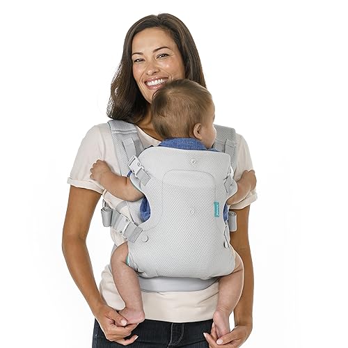 Infantino Flip Advanced 4-in-1 Carrier - Ergonomic, convertible, face-in and face-out front and back carry for newborns and older babies 8-32 lbs