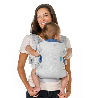 Infantino Flip Advanced 4-in-1 Carrier - Ergonomic, convertible, face-in and face-out front and back carry for newborns and older babies 8-32 lbs