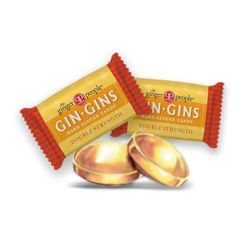 GIN GINS Original Ginger Chews by The Ginger People – Anti-Nausea and Digestion Aid, Individually Wrapped Healthy Candy – Original Flavor, 3 Oz Bag (Pack of 1)