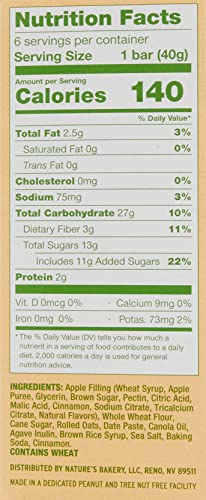 Nature's Bakery Oatmeal Crumble Strawberry Bars, 1.41 Oz, 6 Ct