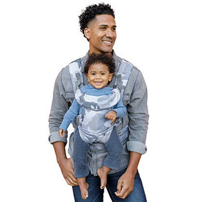 Infantino Flip Advanced 4-in-1 Carrier - Ergonomic, convertible, face-in and face-out front and back carry for newborns and older babies 8-32 lbs