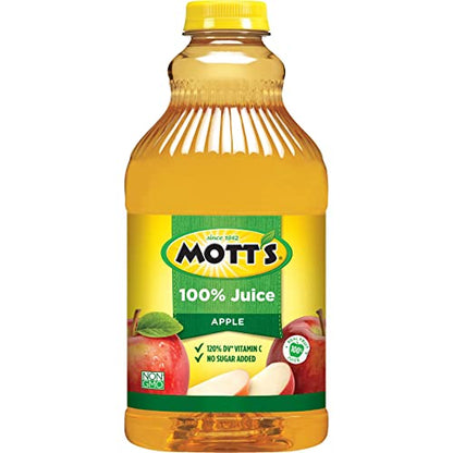 Mott's 100% Original Apple Juice, 8 Fl Oz Bottles, 24 Count (4 Packs Of 6), 2 Servings Of Fruit, 100% Fruit Juice, Gluten-free, Caffeine-free, Kosher, Contains No Artificial Colors Or Sweeteners