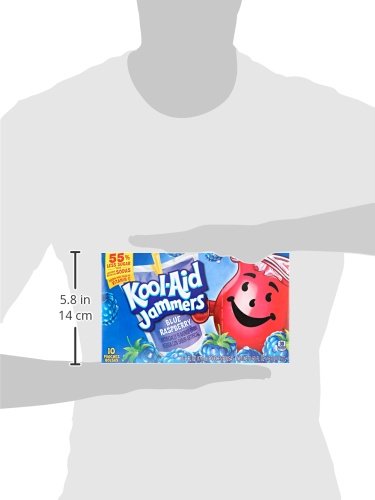 Kool-Aid Jammers Blue Raspberry Flavored Kids 0% Juice Drink (10 ct Box, 6 fl oz Pouches)