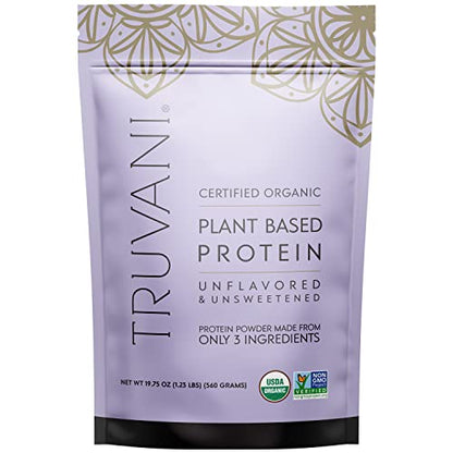 Truvani Vegan Pea Protein Powder | Banana Cinnamon | 20g Organic Plant Based Protein | 1 Serving | Keto | Gluten & Dairy Free | Low Carb | No Added Sugar