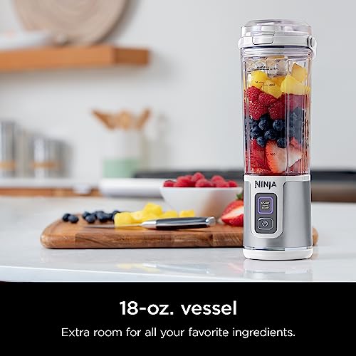 Ninja BC151EM Blast Portable Blender, Cordless, 18oz. Vessel, Personal Blender-for Shakes & Smoothies, BPA Free, Leakproof-Lid & Sip Spout, USB-C Rechargeable, Dishwasher Safe Parts