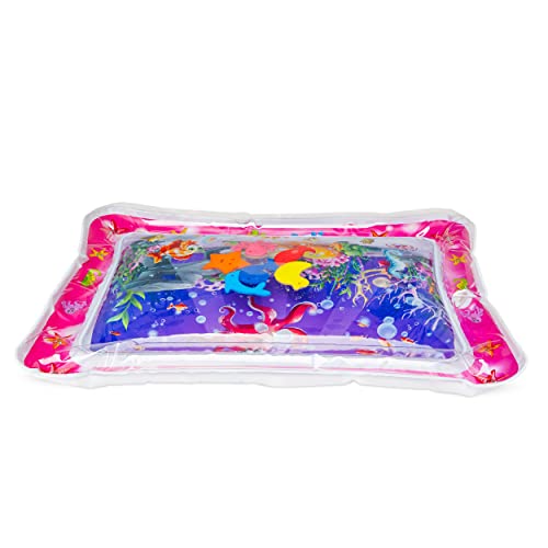 Splashin'kids inflatable tummy time premium water mat infants and toddlers is The perfect fun time play activity center your baby's stimulation growth