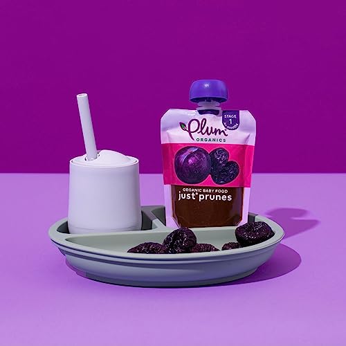 Plum Organics | Stage 1 | Organic Baby Food Meals [4+ Months] | Just Prunes | 3.5 Ounce Pouch (Pack Of 12) Packaging May Vary