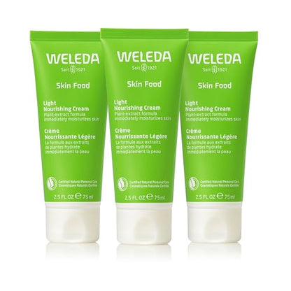 Weleda Skin Food Light Nourishing Body Cream 2.5 Fluid Ounce, Plant Rich Hydrating Moisturizer with Chamomile, Calendula and Pansy