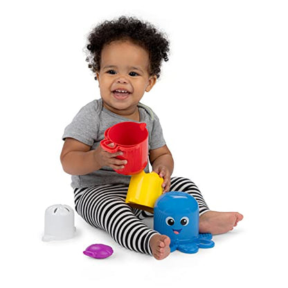 Baby Einstein Outstanding Opus The Octopus Sensory Rattle & Teether Multi-Use Toy, BPA Free & Chillable, 3 Months & up, Multicolored