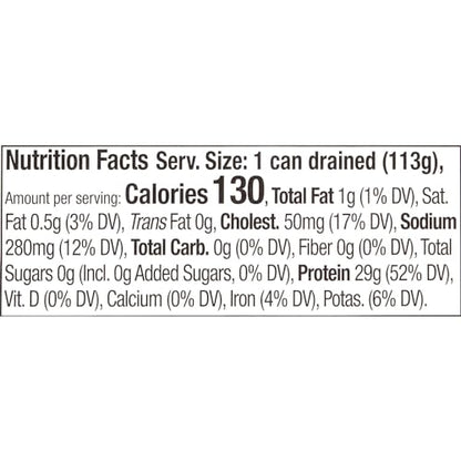 Bumble Bee Solid White Albacore Tuna in Water, 5 oz Can (Pack of 8) - Wild Caught Tuna - 29g Protein per Serving, High in Omega-3s - Non-GMO Project Verified, Gluten Free, Kosher