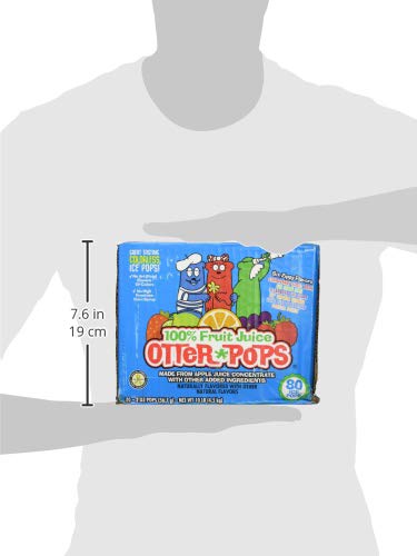 Otter Pops Freezer Bars, 100% Fruit Juice Ice Pops, Original Flavors (80ct – 2oz bars)