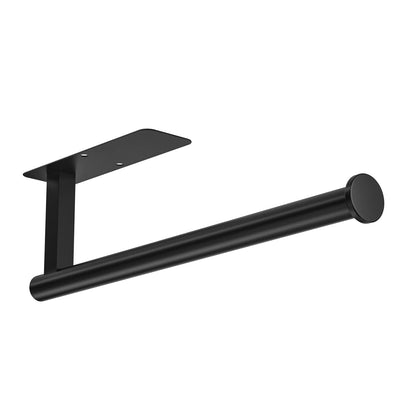 ASTOFLI Paper Towel Holder Under Cabinet No Drilling, Self Adhesive Paper Towel Holder Wall Mount for Kitchen,RV, Matte Black Paper Towel Holder 304 Stainless Steel, Under Cabinet Paper Towel Holder