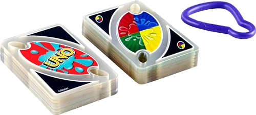 Mattel Games UNO Flip! Splash Card Game for Kids, Adults & Game Night with Water-Resistant Double-Sided Cards