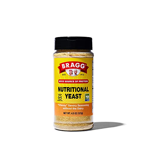 Bragg Premium Nutritional Yeast Seasoning - Vegan, Gluten Free – Good Source of Protein & Vitamins – Nutritious Savory Parmesan Cheese Substitute (Original, 12 Ounce (Pack of 1))