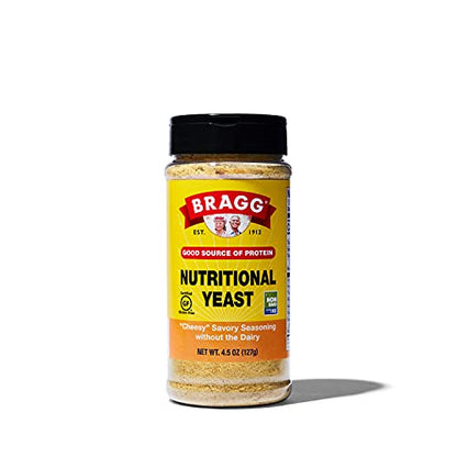 Bragg Premium Nutritional Yeast Seasoning - Vegan, Gluten Free – Good Source of Protein & Vitamins – Nutritious Savory Parmesan Cheese Substitute (Original, 12 Ounce (Pack of 1))