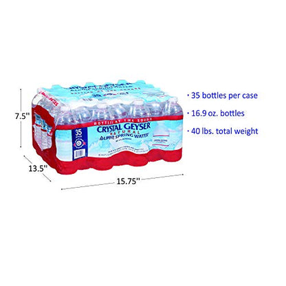 Alpine Spring Water,16.9 Fl Oz (Pack of 35),Bottled at the Source (075140350018)