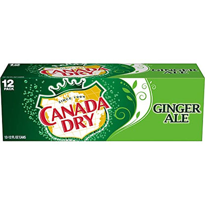 Canada Dry Zero Sugar Ginger Ale Soda, 12 fl oz cans (Pack of 12)