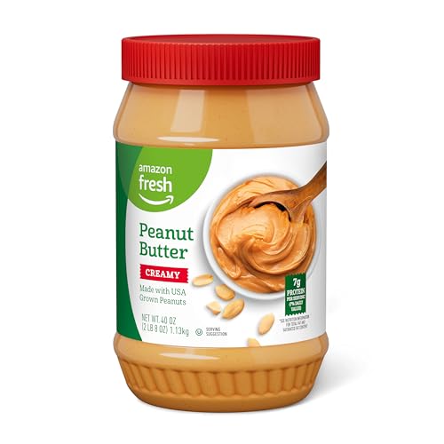 Amazon Fresh, Creamy Peanut Butter, 16 Oz (Previously Happy Belly, Packaging May Vary)