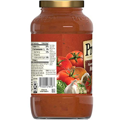 Prego Chunky Tomato with Garlic and Onion Pasta Sauce, 24 Oz Jar