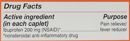 Motrin IB, Ibuprofen 200mg Tablets, Pain Reliever & Fever Reducer for Muscular Aches, Headache, Backache, Menstrual Cramps & Minor Arthritis Pain, NSAID, 225 Ct