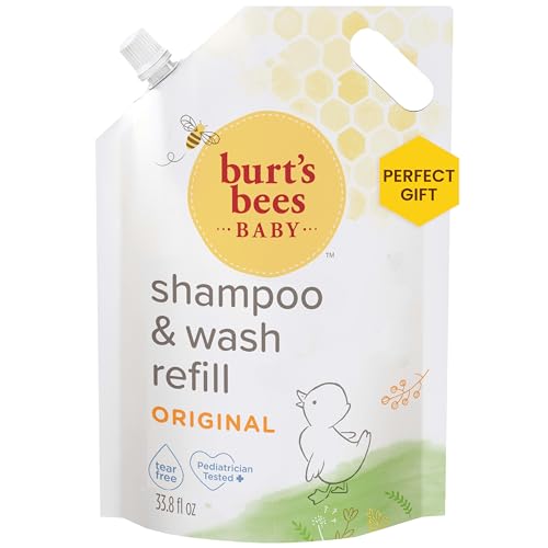 Burt's Bees Baby Shampoo and Wash, Original, Tear Free, Pediatrician Tested, 98.7% Natural Origin, 21 Fluid Ounces